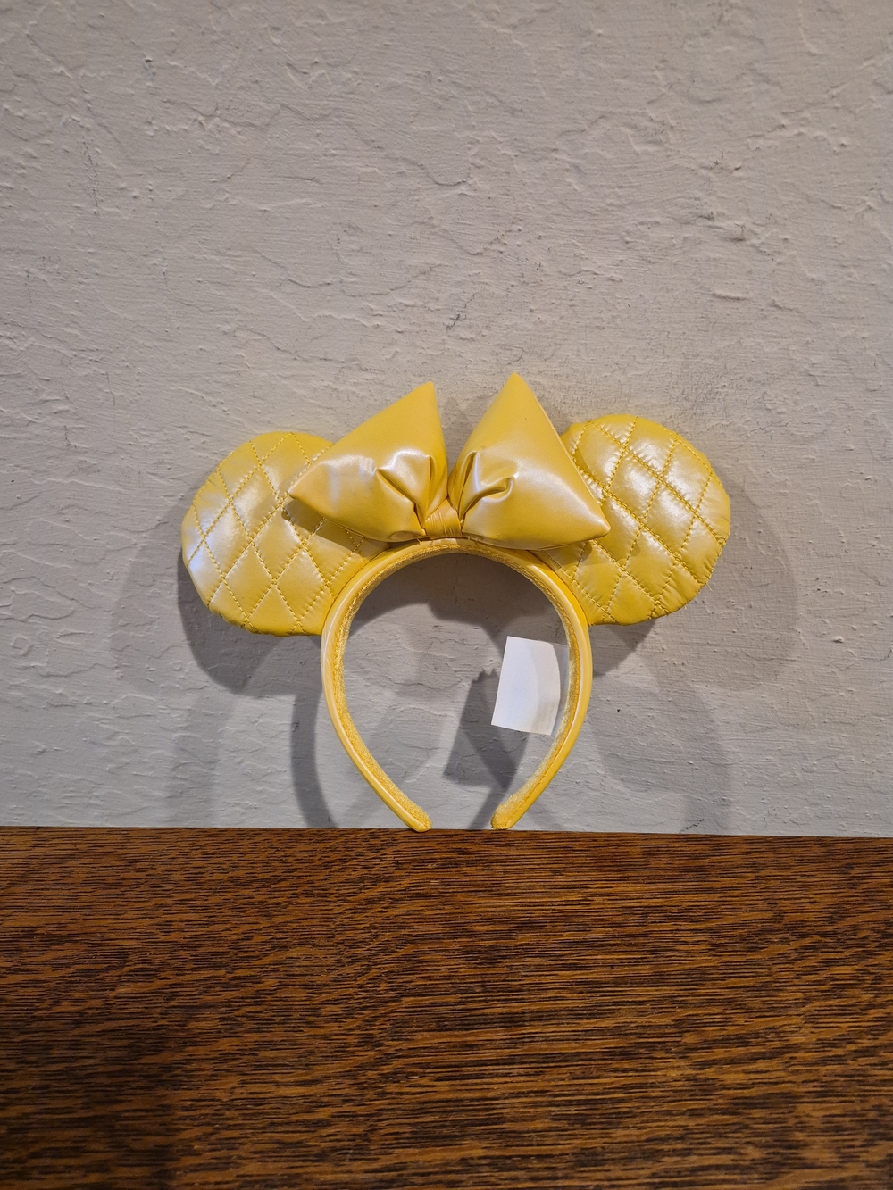 Disney Parks Minnie Mouse Yellow Quilted Ear Headband